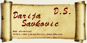 Darija Savković vizit kartica